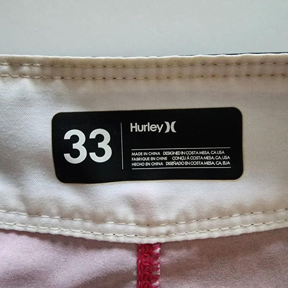 Hurley Board Shorts Men's Size 33 Sunset Stripe‎ Gradient Swim Trunks